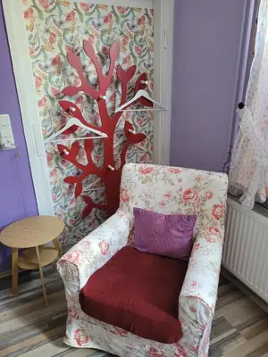 Ein Sitzbereich in der Unterkunft Ferienwohnung Leon