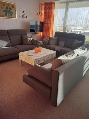 Ein Sitzbereich in der Unterkunft Wohnung 416, Am Kurpark 3, 38700 Braunlage