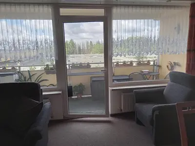 Ein Sitzbereich in der Unterkunft Wohnung 416, Am Kurpark 3, 38700 Braunlage