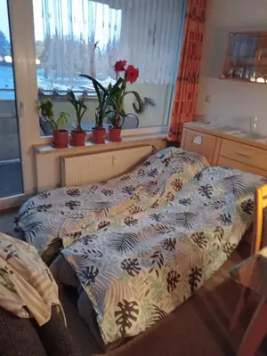 Ein Bett oder Betten in einem Zimmer der Unterkunft Wohnung 416, Am Kurpark 3, 38700 Braunlage