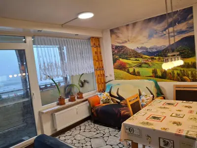 Ein Sitzbereich in der Unterkunft Wohnung 416, Am Kurpark 3, 38700 Braunlage