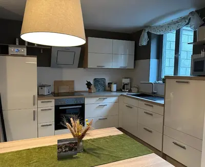 Küche/Küchenzeile in der Unterkunft Monopol Apartments