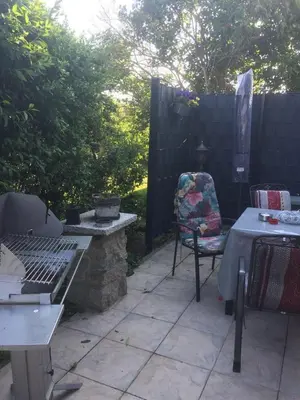 Ein Sitzbereich in der Unterkunft Ferienhaus Geiserich