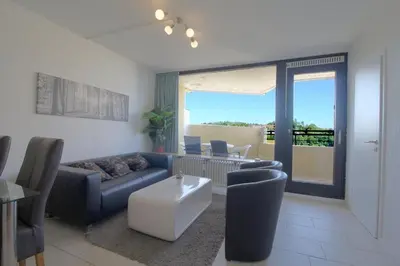 Ein Sitzbereich in der Unterkunft Apartment 547