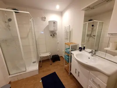 Ein Badezimmer in der Unterkunft Ferienwohnung Stiege