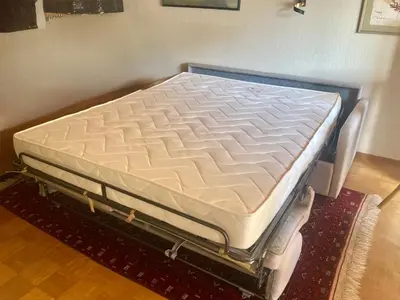 Ein Bett oder Betten in einem Zimmer der Unterkunft Gemütliche Wohnung Bergblick