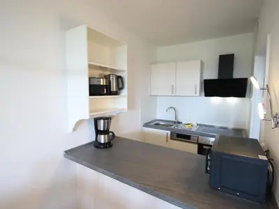 Küche/Küchenzeile in der Unterkunft Appartement Braunlage-Hohegeiß 471 Harz mit W-lan