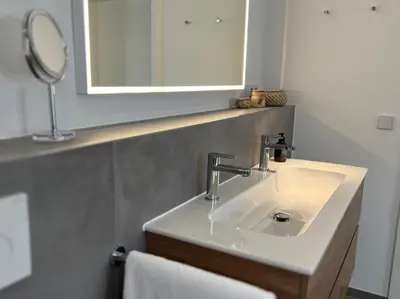 Ein Badezimmer in der Unterkunft Haus auf dem Berg