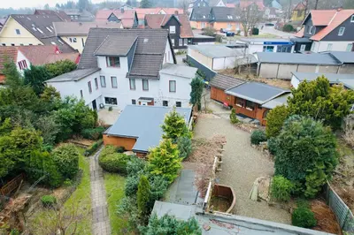 Das Gebäude in dem sich die Pension befindet