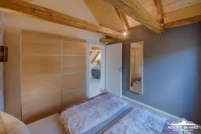Ein Bett oder Betten in einem Zimmer der Unterkunft Auszeit im Harz - Haus 2 Wohnung 5
