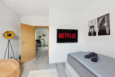TV/Unterhaltungsangebot in der Unterkunft Apartment-Studio, Netflix-TV für bis zu 2 Personen