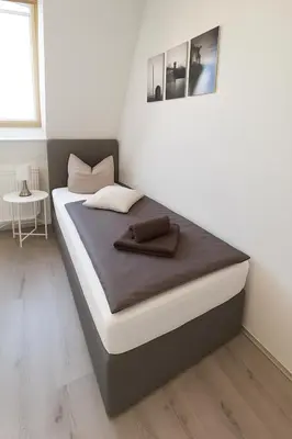 Ein Bett oder Betten in einem Zimmer der Unterkunft Apartment-Studio, Netflix-TV für bis zu 2 Personen