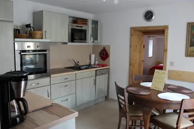 Küche/Küchenzeile in der Unterkunft Ferienwohnung Altstadtnest Wernigerode
