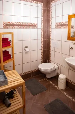 Ein Badezimmer in der Unterkunft Ferienwohnung Altstadtnest Wernigerode
