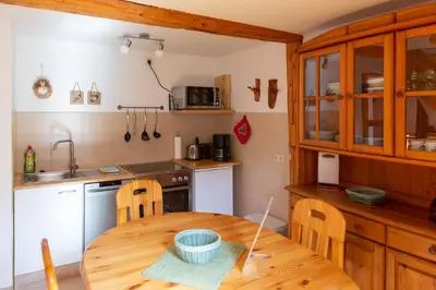 Küche/Küchenzeile in der Unterkunft Ferienwohnung Altstadtnest Wernigerode