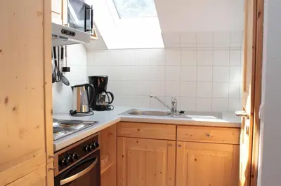 Küche/Küchenzeile in der Unterkunft Ferienwohnung Forsthaus am Brocken, 55 qm, 2 Schlafzimmer F7