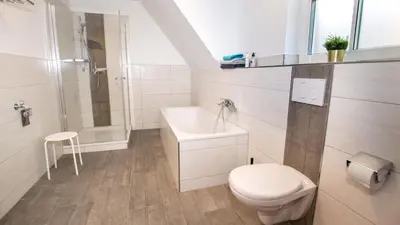 Ein Badezimmer in der Unterkunft Ferienhäuser Ilsestein Einzelhaus, 130 qm, 4 Schlafzimmer