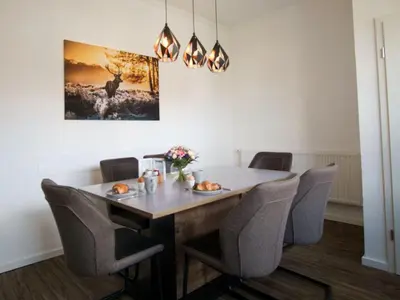 Ein Sitzbereich in der Unterkunft Ferienwohnung Busch
