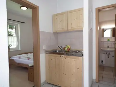 Küche/Küchenzeile in der Unterkunft Ferienwohnung Nexö, 30 qm, ein Schlafzimmer N1