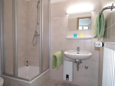 Ein Badezimmer in der Unterkunft Ferienwohnung Nexö, 30 qm, ein Schlafzimmer N1