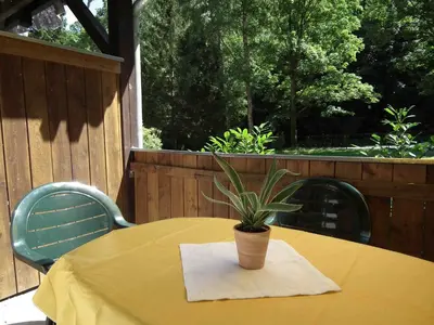 Ein Garten an der Unterkunft Ferienwohnung Nexö, 30 qm, ein Schlafzimmer N1