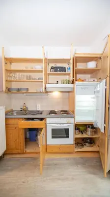 Küche/Küchenzeile in der Unterkunft Ferienwohnung Nexö, 59 qm, 2 Schlafzimmer N3