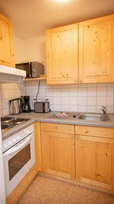 Küche/Küchenzeile in der Unterkunft Ferienwohnung Nexö, 45 qm, 1 Schlafzimmer N5