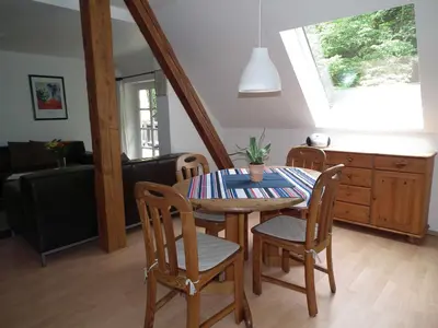 Ein Sitzbereich in der Unterkunft Ferienwohnung Nexö, 65 qm, 2 Schlafzimmer N8
