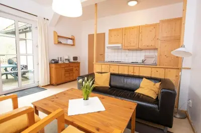 Küche/Küchenzeile in der Unterkunft Ferienwohnung Nexö, 45 qm, 1 Schlafzimmer N9
