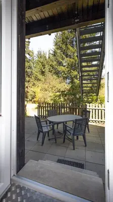 Ein Balkon oder eine Terrasse in der Unterkunft Ferienwohnung Forsthaus am Brocken, 40 qm, 1 Schlafzimmer F3