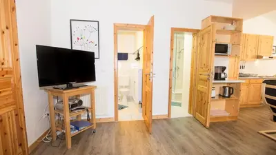 Küche/Küchenzeile in der Unterkunft Ferienwohnung Forsthaus am Brocken, 60 qm, 3 Schlafzimmer F5