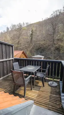 Ein Balkon oder eine Terrasse in der Unterkunft Ferienwohnung Forsthaus am Brocken, 40 qm, 1 Schlafzimmer F8