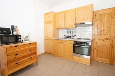 Küche/Küchenzeile in der Unterkunft Ferienwohnung Forsthaus am Brocken, 35 qm, 1 Wohn-Schlafzimmer F1
