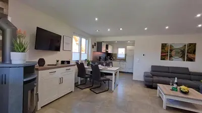 Küche/Küchenzeile in der Unterkunft Premiumhaus DeLuchs