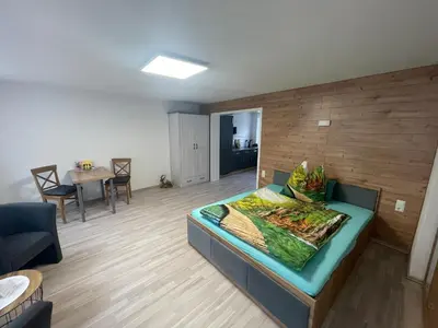 Ein Sitzbereich in der Unterkunft Ferienwohnung Adrian