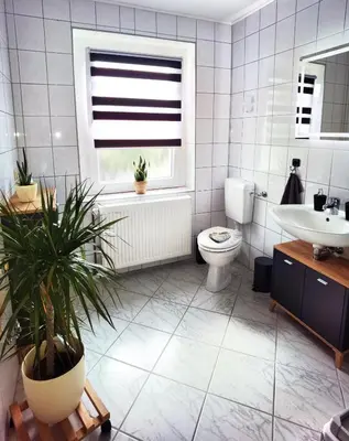 Ein Badezimmer in der Unterkunft Ferienwohnung im Starenweg