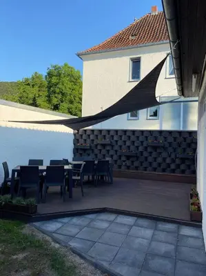 Das Gebäude in dem sich die Ferienwohnung befindet