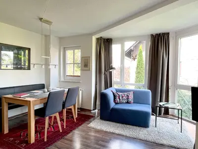 Ein Sitzbereich in der Unterkunft Apartment Heller am Hasselkopf