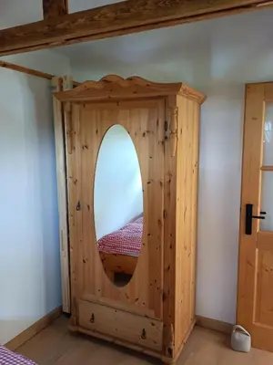 Ein Bett oder Betten in einem Zimmer der Unterkunft Ferienhaus am Bückeberg
