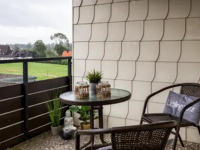 Ein Balkon oder eine Terrasse in der Unterkunft Hexe IV