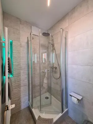 Ein Badezimmer in der Unterkunft Fewo zur Dampflok