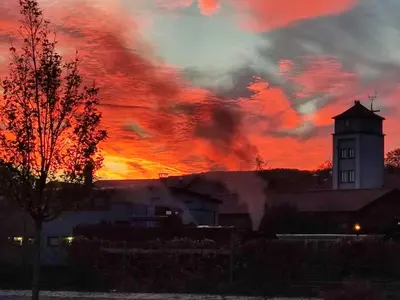 Blick auf den Sonnenuntergang/Sonnenaufgang von der Ferienwohnung aus oder aus der Nähe