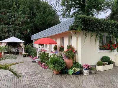 Ein Garten an der Unterkunft Schlossblick