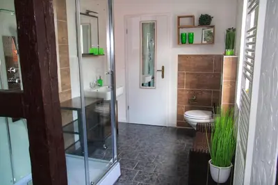 Ein Badezimmer in der Unterkunft Brockensicht