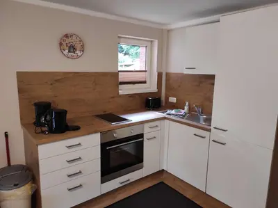 Küche/Küchenzeile in der Unterkunft Gästehaus Harzklause 3
