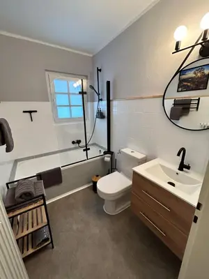 Ein Badezimmer in der Unterkunft Harzburgliving Wohnung Goethe`s Ausblick