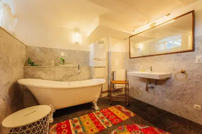Ein Badezimmer in der Unterkunft Deluxe Apartment Villa im Harz