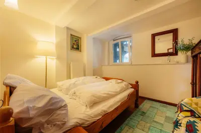 Ein Bett oder Betten in einem Zimmer der Unterkunft Deluxe Apartment Villa im Harz