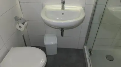 Ein Badezimmer in der Unterkunft Pension Alfa