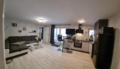 Küche/Küchenzeile in der Unterkunft Haus Peter Wohnung 1